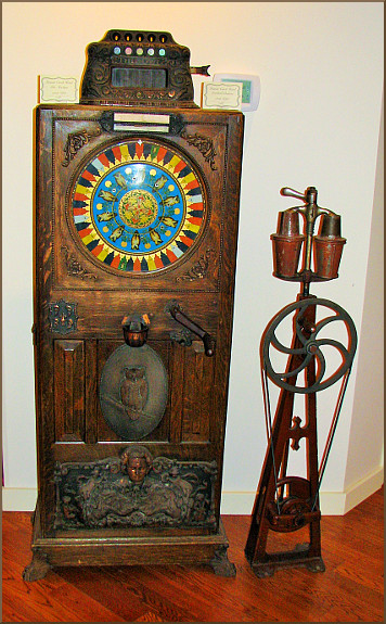 Slot machine beside Coctail shaker